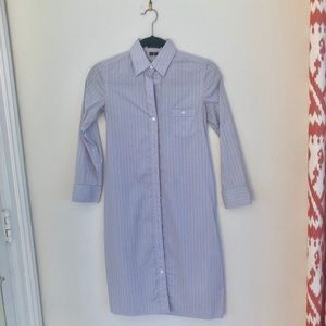 Theory Blue Stripe Shirt Dress - Size 0
